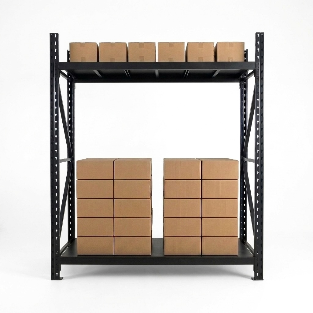 Mini Porta-Palete de 2 níveis preto