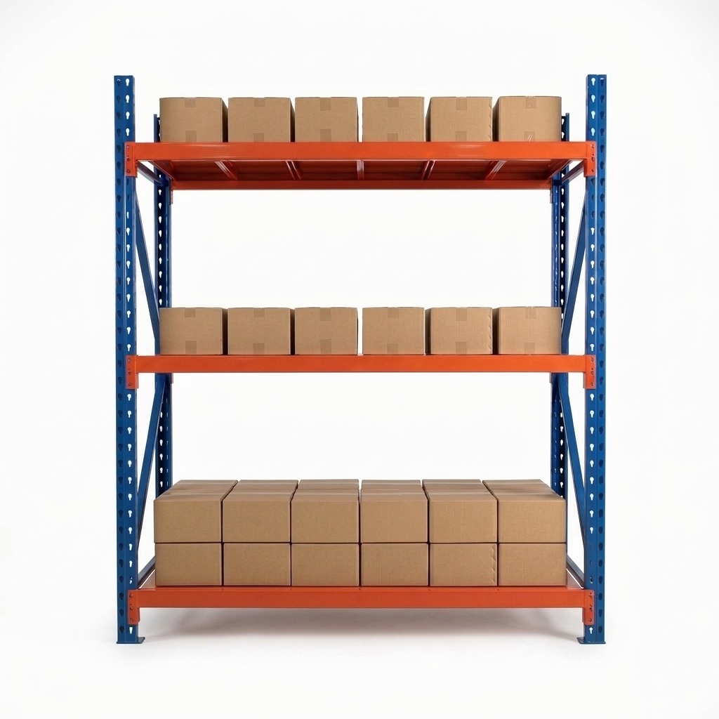 Mini Porta-Palete de 3 níveis azul e laranja